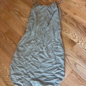 Old Navy Sage Green Ruched Spaghetti Strap Dress